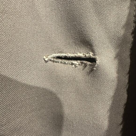 La Sport Large Vintage Ladies Jacket 60's Khaki Black Faux Fur Removable Hood - Picture 13 of 14